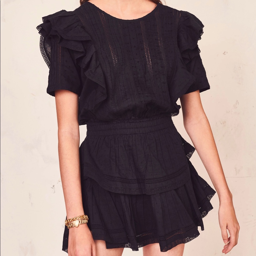 LoveShackFancy Natasha ruffle tiered mini dress